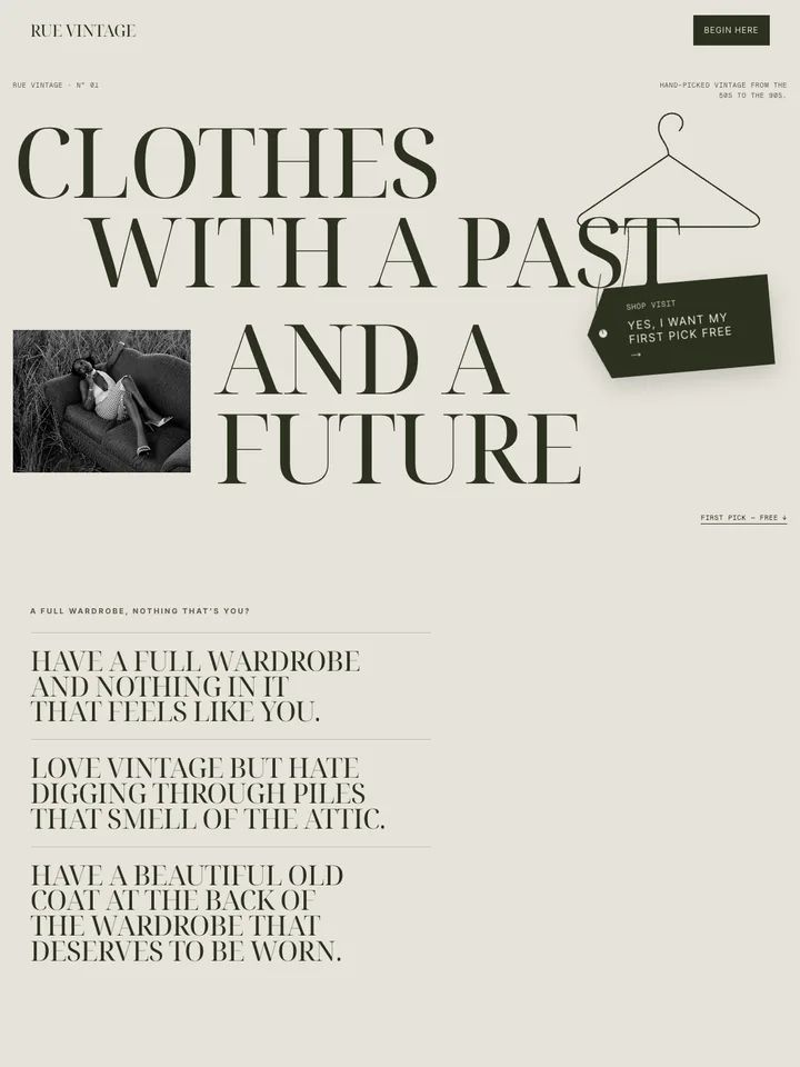 Concept website: giant letters