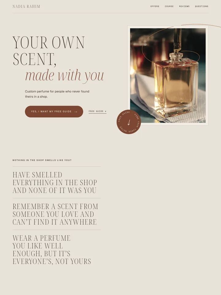 Concept website: round lines