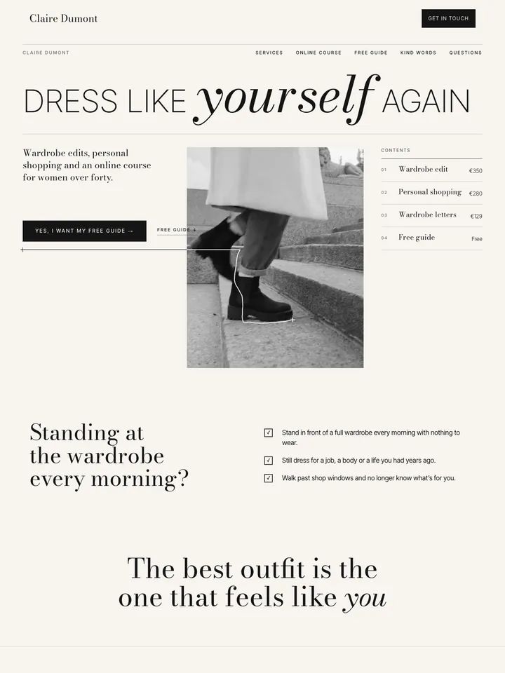 Concept website: the edit