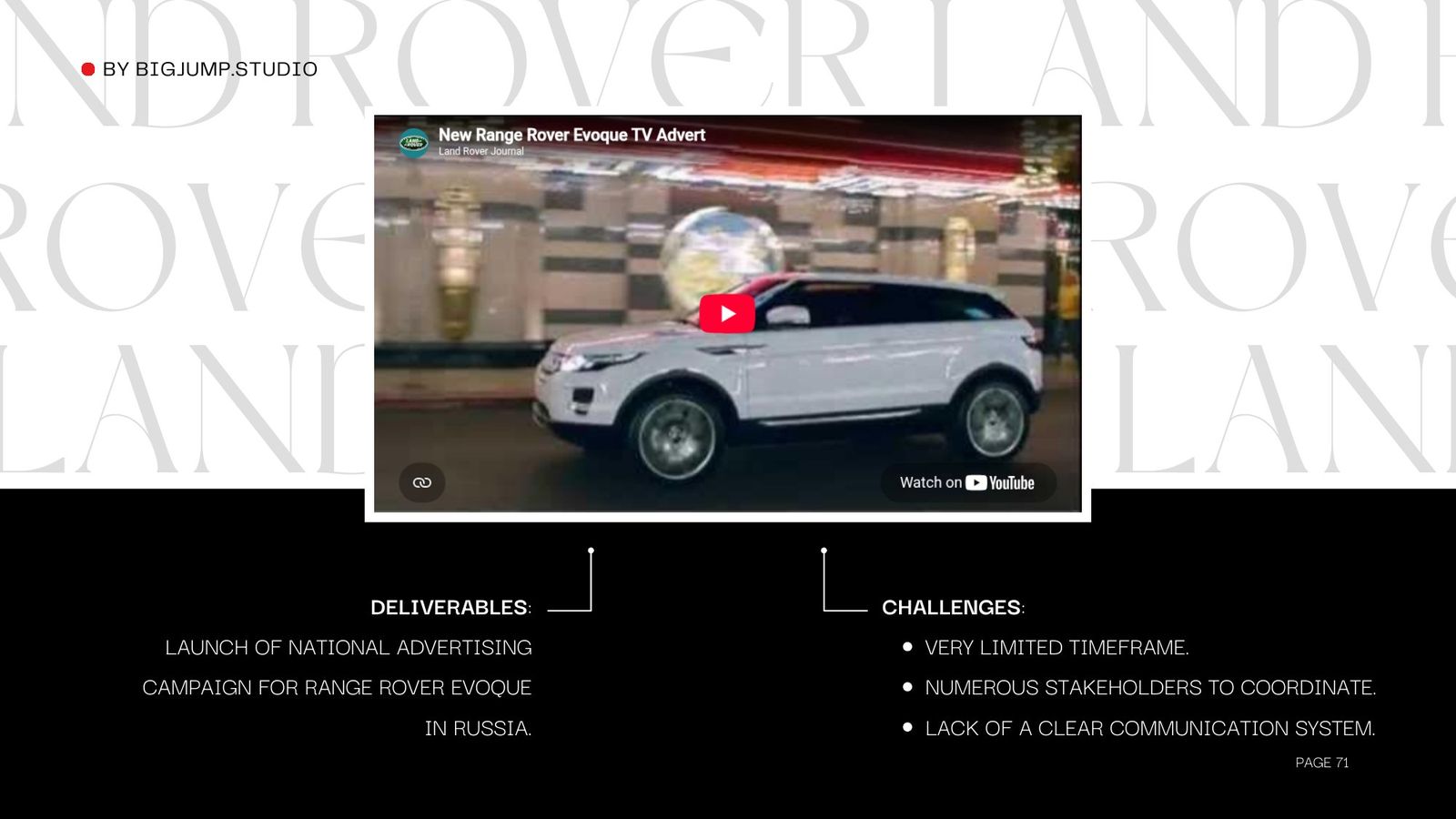 Range Rover Evoque TV campaign launch